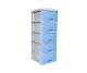 CAJONERO ORGANIZADOR PRACTIMUEBLE X 5 RATTAN GRIS-AZUL COLPLAST