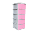 CAJONERO ORGANIZADOR PRACTIMUEBLE X 5 RATTAN GRIS-ROSA PASTEL COLPLAST