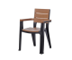 SILLA PLASTICA CON BRAZOS MQ MADEIRA TABACO