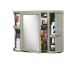 GABINETE ORGANIZADOR DE BAÑO CON ESPEJO TAUPE RIMAX