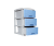 CAJONERO ORGANIZADOR PRACTIMUEBLE X 3 RATTAN GRIS-AZUL COLPLAST