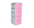 CAJONERO ORGANIZADOR PRACTIMUEBLE X 5 RATTAN GRIS-ROSA PASTEL COLPLAST