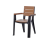 SILLA PLASTICA CON BRAZOS MQ MADEIRA TABACO