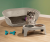 COMBO COMEDERO+CAMA PARA PERRO TAUPE RIMAX